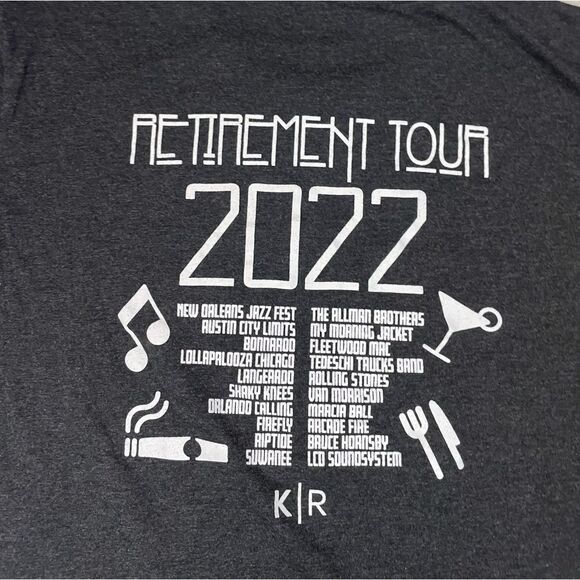 Gam Band Retirement Tour 2022 Graphic T-shirt Men XL Gray Short Sleeve Music - Picture 4 of 6